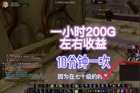 魔兽世界TBC，一小时稳定200G收益，不抢怪，不组队！10分钟一次视频封面