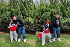 兄妹俩拍照前后反差巨大，美好瞬间多一瞬都不行：亲兄妹无疑