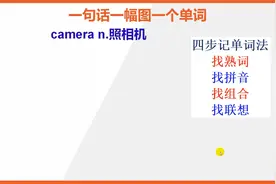 英语单词快速记忆36：camera照相机视频封面