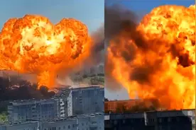 市民拍下全程！实拍：俄一加油站爆炸瞬间 腾起巨型“蘑菇云”视频封面