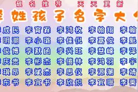 2022年李姓孩子名字大全 男孩名字推荐 古风取名 诗经取名视频封面