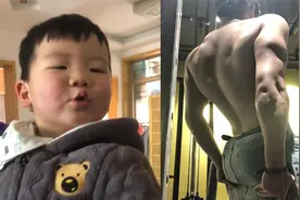 男生健身一年回家迫不及待展示肌肉，不料被侄子疯狂吐槽：像牛蛙视频封面