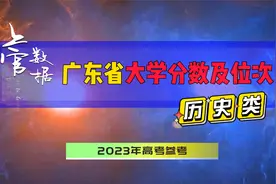 广东省大学历史类录取分数排名，2023年高考志愿参考视频封面