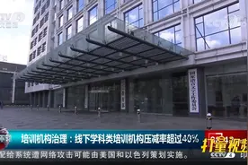 培训机构治理：线下学科类培训机构压减率超过40%|今日环球视频封面