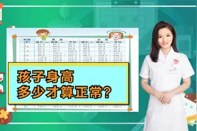 儿童一年长多少才算正常？一张身高对照表，看看孩子是否达标！视频封面