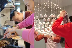 杨威提前吃年夜饭，一家5口分工做饭大扫除，13岁儿子细心擦吊灯视频封面