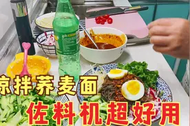 调一个灵魂酱汁凉拌荞麦面，有了这个佐料机，打蒜蓉又快又匀视频封面