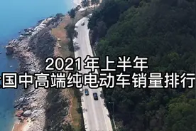 2021年上半年全国中高端纯电动车销量排名，特斯拉遥遥领先视频封面