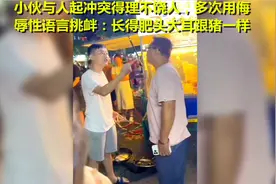 小伙与人发生冲突，多次用侮辱性语言挑衅：吃得肥头大耳跟猪一样视频封面