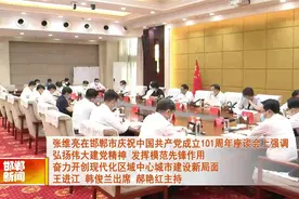 邯郸市庆祝中国共产党成立101周年座谈会召开 张维亮讲话视频封面