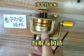 拆解一个钓鱼海杆矶竿用的鱼轮纺车轮，看看它里面的构造