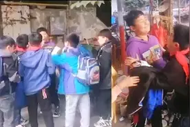 安徽一小学生转校后回原校，众伙伴兴奋跳脚大吼唤友：你变帅了！视频封面