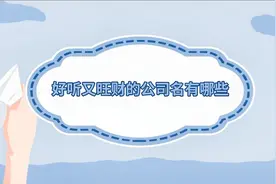 好听又旺财的公司名有哪些？视频封面