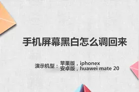 手机屏幕黑白怎么调回来视频封面