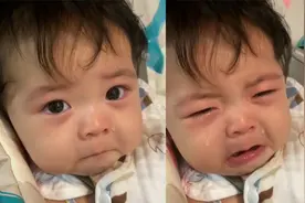 萌娃独自委屈默默流泪，爸爸在一旁学她的声音，下一秒瞬间破功视频封面