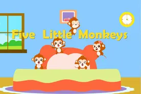 优秀早教启蒙童谣之贝乐虎英文儿歌《Five Little Monkeys》视频封面
