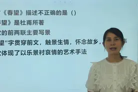 中考真题：杜甫《春望》，哪一项不正确视频封面