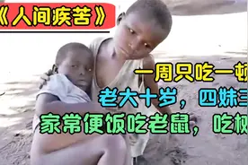 孤儿4兄妹饿了只能吃老鼠，嚼野草！一天2毛钱工资被黑心老板克扣视频封面