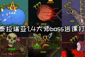 泰拉瑞亚1.4大师：逃课打法骷髅王 蜂王 肉山！视频封面