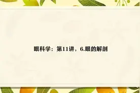 眼科学：第11讲，6.眼的解剖视频封面