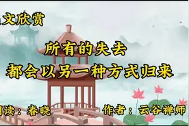 美文朗诵《所有的失去 都会以另一种方式归来》，作者云谷禅师视频封面