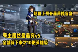 随机上号开葫芦娃盲盒！号主居然是最穷v5，一共就10把英雄级！视频封面