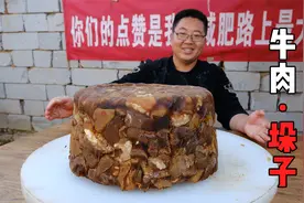 900买些牛肉牛蹄，做“牛肉垛子”，压一晚，切薄片QQ弹真香！视频封面
