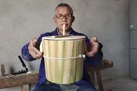 农村大爷纯手工制作竹子蒸饭桶全过程，超详细版视频封面