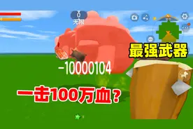 迷你世界：什么！迷你最厉害的武器居然是木棒，一下有千万伤害！视频封面