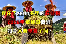 存在了2600多年的农业税，2006年被我国取消，如今又要恢复了吗？