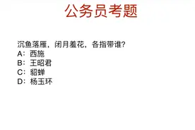 美女如云属这四大最有名，那你知道对应的称号是什么，典故意思吗视频封面