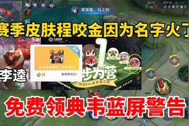 新赛季程咬金因为名字火了，免费领典韦蓝屏警告，永久史诗2选1视频封面