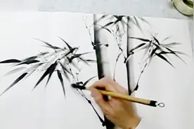 日本画师白浪，国画竹子绘画教程，十分适合初学小画家们！视频封面