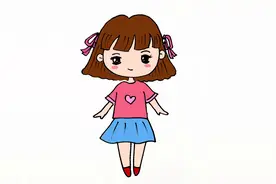 简笔画教程 学画可爱的小女孩，抽空陪孩子一起画视频封面