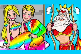 剪纸动画：美人鱼公主想和杰克玩，爸爸不让他们玩，最后终于同意视频封面