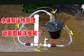 水锤泵运行原理详解：另外还有动画标注，了解后可以轻松制作一个视频封面