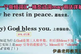 快速提升英语必看！一天一个高频词汇-情态动词may详解(带字幕)