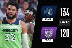 NBA集锦：森林狼134-120国王 唐斯26+18+5+4华子28分带队胜国王！视频封面