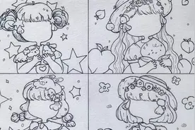 虽然没画五官 但还是可爱至极的漫画女孩视频封面
