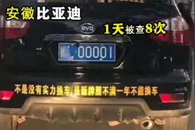安徽比亚迪挂00001车牌，交警一天拦8次！车主：实在太惨了！视频封面