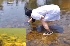 妹子作死测试苹果8P是不是防水？扔河里拍水底，不料悲剧很快发生视频封面