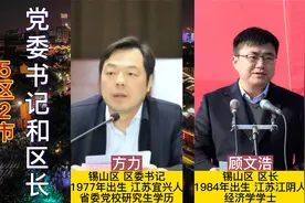 无锡市下辖5区2市现任区长和区委书记，两个80后区长真年轻视频封面