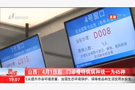 山西：4月1日起，门诊慢特病病种统一为45种视频封面