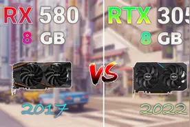 5年前的AMD甜品卡RX580和现在英伟达RTX3050相比，哪个更甜一些？视频封面