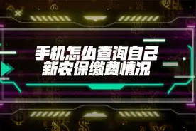 新农保：手机怎么查询自己新农保缴费情况，一分钟教你怎么做视频封面