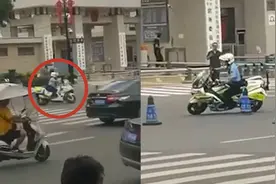 交警马路上绕路障来回骑行？官方回应:下班后练习驾驶技术 已处罚视频封面