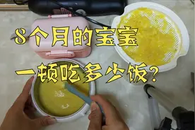 8个月的宝宝一顿吃多少饭？辅食添加表上说吃30g米粉靠谱吗？视频封面