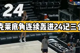 勇士队晒出了克莱汤普森的火热训练状态：底角连续轰进24记三分球视频封面