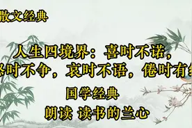 人生四境界：喜时不诺，怒时不争，哀时不语，倦时有终 国学经典视频封面