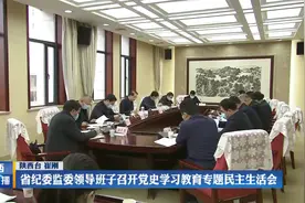 陕西省纪委监委领导班子召开党史学习教育专题民主生活会视频封面